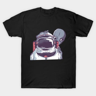 Astronaut Alien In Space T-Shirt